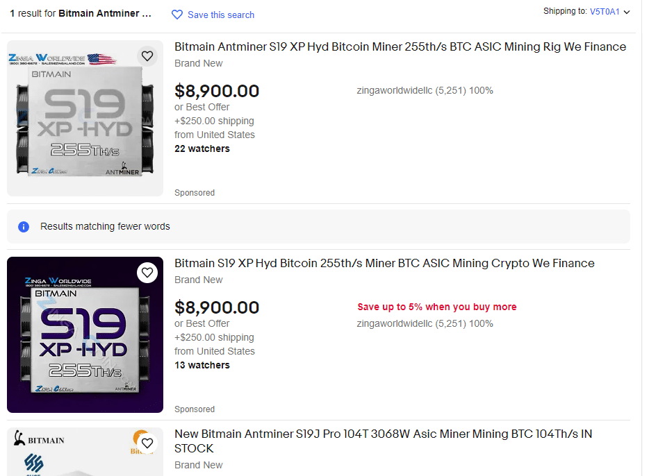 bitcoin mining rig on ebay